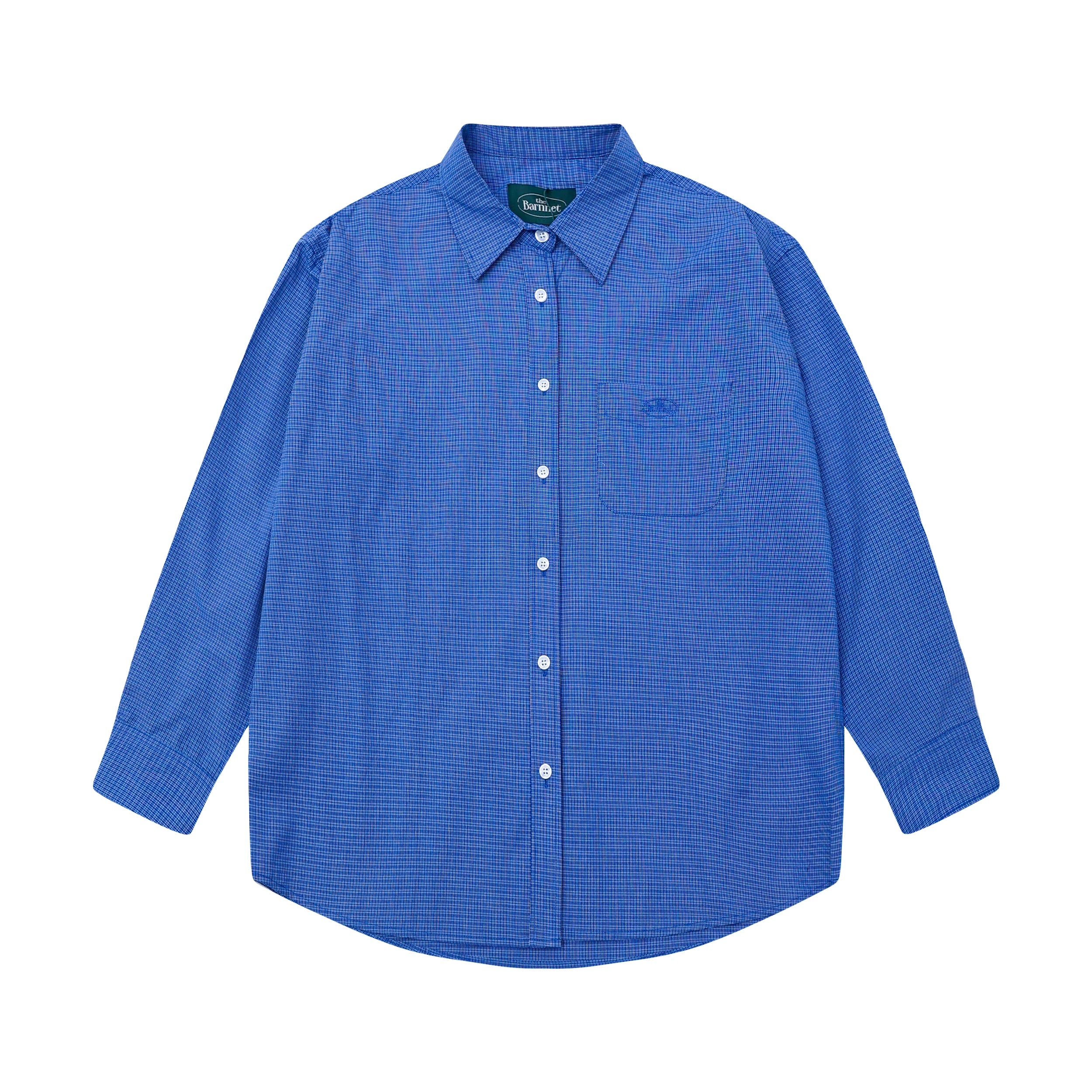 Blue Plaid Casual irt for Women Classic Striped Cotton irt Loose Fit Long Sve UV Protection Chinese Brand the Barnnet