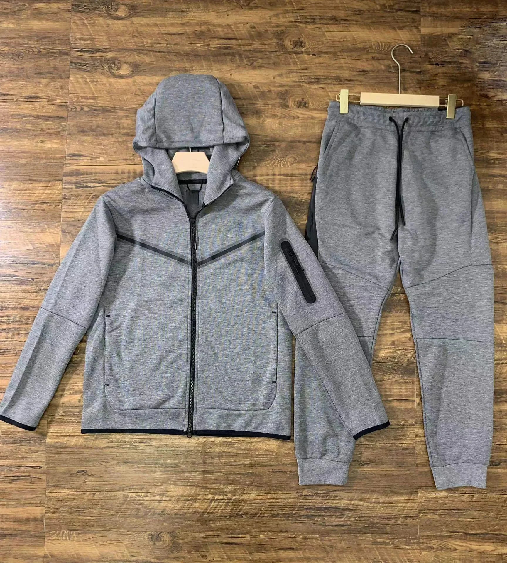 Casual Sportswear Set for Men with Hood Side Zipper Hot Sale Of The Season Style Comfortable Streetwear Chinese Brand AE Stock O