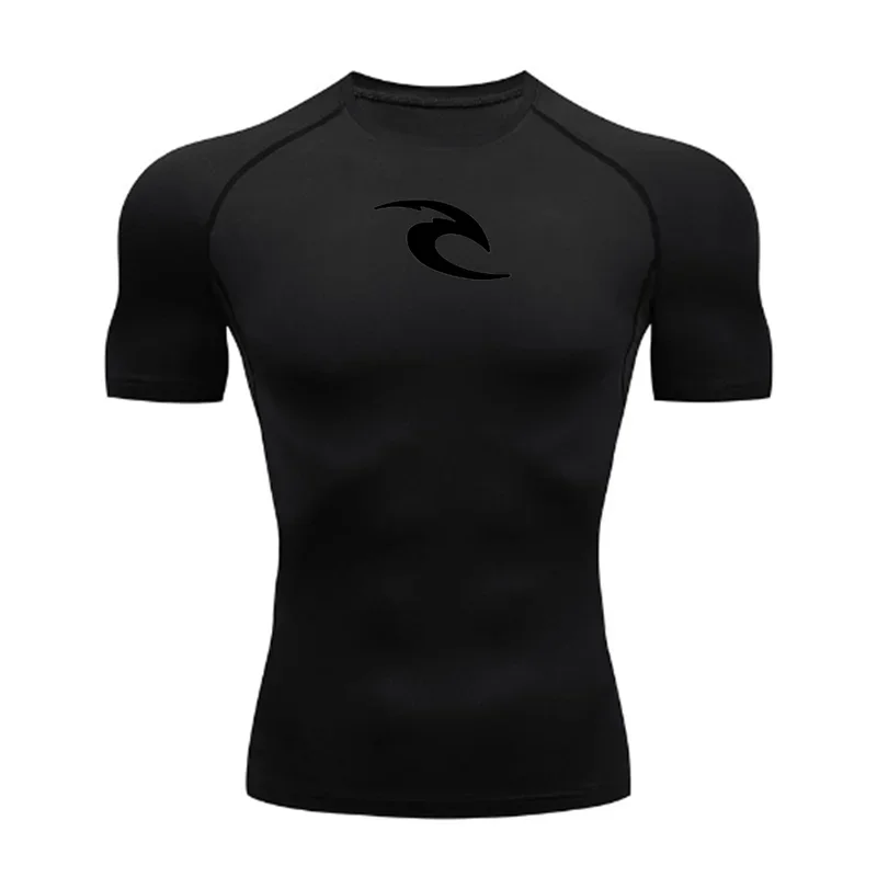 Men's Boxing Training Bottoming Long-sleeved Compression Shirt Outdoor Running Breathable Quick-drying Elastic T-shirt S-3XL