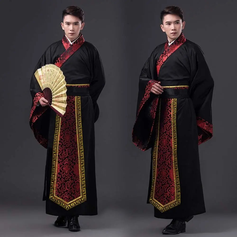 Outfit Ancient Chinese Men Hanfu Stage Costumes Folk Dance Chinese Men Ancient Dress Big Size Tang Dynasty Men Ancient Costume