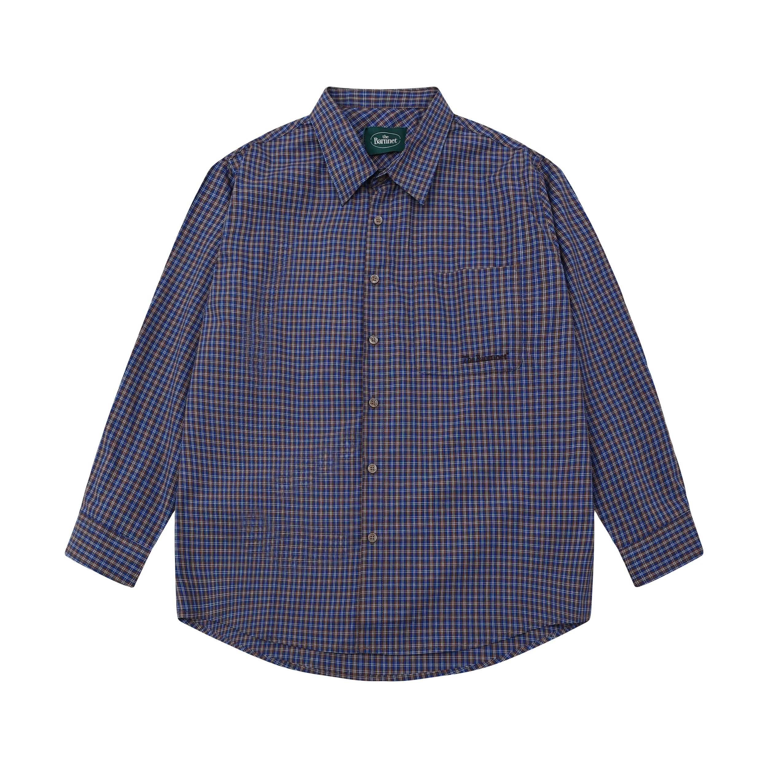 Blue Plaid Casual irt for Women Classic Striped Cotton irt Loose Fit Long Sve UV Protection Chinese Brand the Barnnet