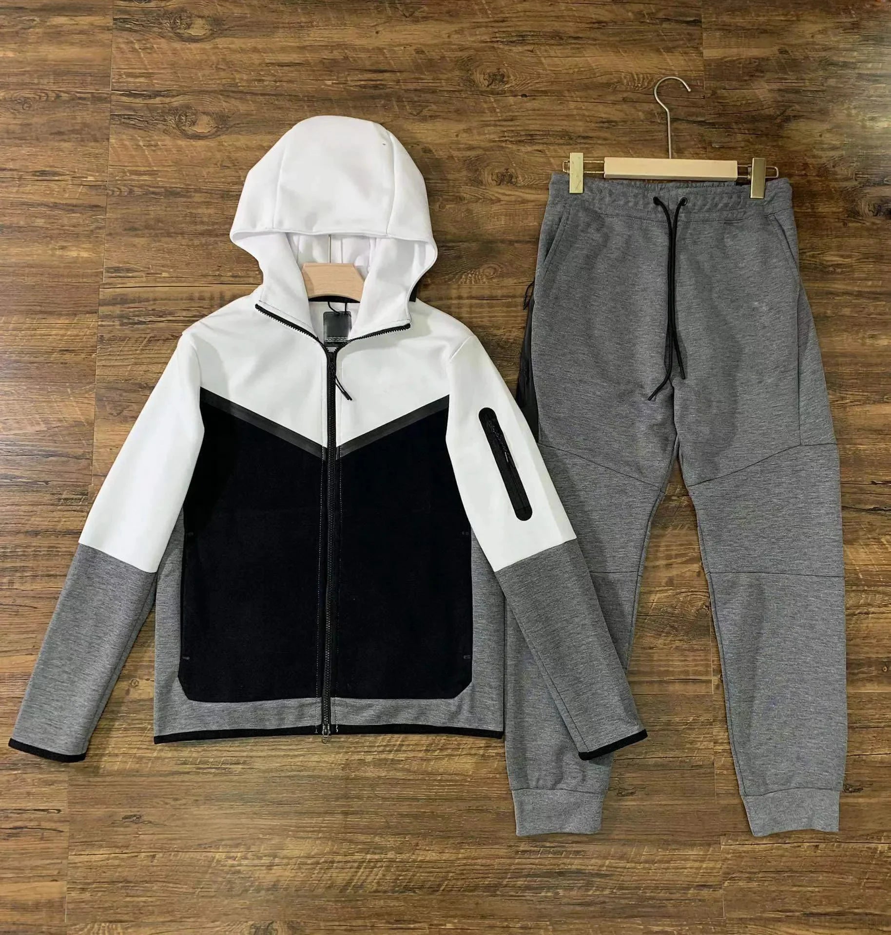 Casual Sportswear Set for Men with Hood Side Zipper Hot Sale Of The Season Style Comfortable Streetwear Chinese Brand AE Stock O