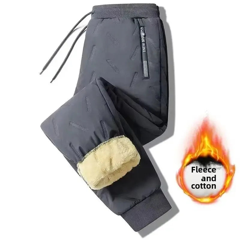 Lamb Velvet Fleece Lined Thickened Men's Cotton Jacket Winter Outerwear Warm Loose plus Size Dad Style Cotton Coat