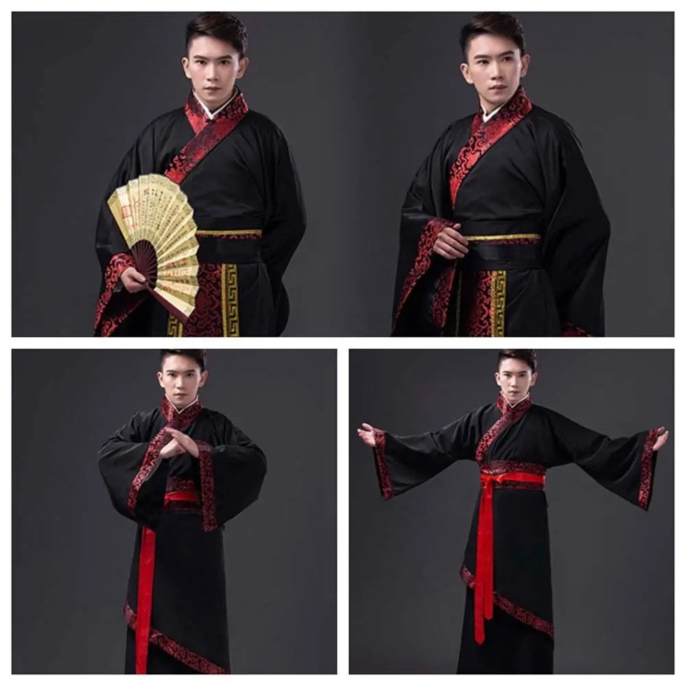 Outfit Ancient Chinese Men Hanfu Stage Costumes Folk Dance Chinese Men Ancient Dress Big Size Tang Dynasty Men Ancient Costume