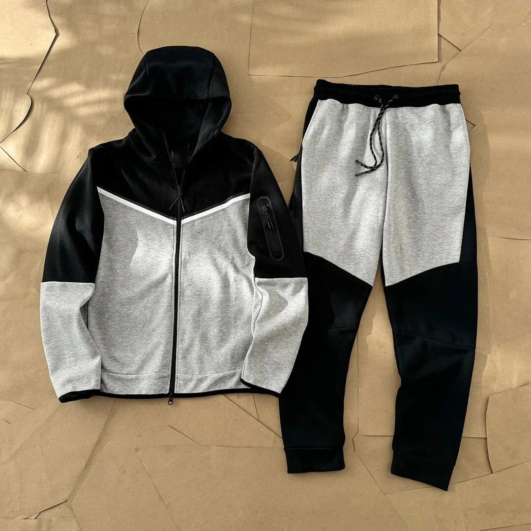 Casual Sportswear Set for Men with Hood Side Zipper Hot Sale Of The Season Style Comfortable Streetwear Chinese Brand AE Stock O