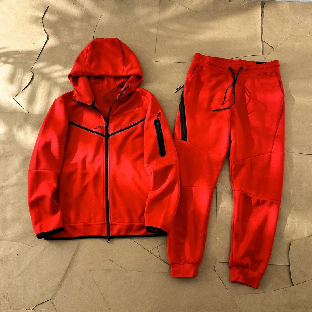 Casual Sportswear Set for Men with Hood Side Zipper Hot Sale Of The Season Style Comfortable Streetwear Chinese Brand AE Stock O