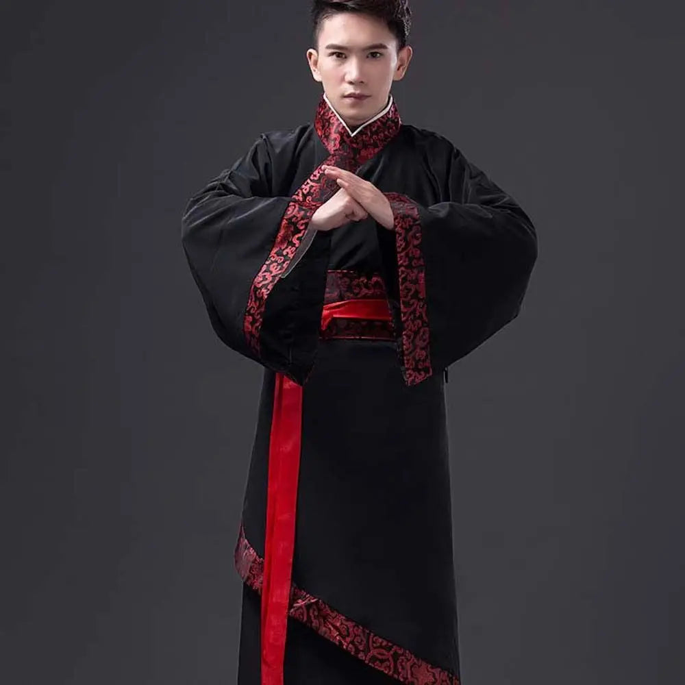 Outfit Ancient Chinese Men Hanfu Stage Costumes Folk Dance Chinese Men Ancient Dress Big Size Tang Dynasty Men Ancient Costume