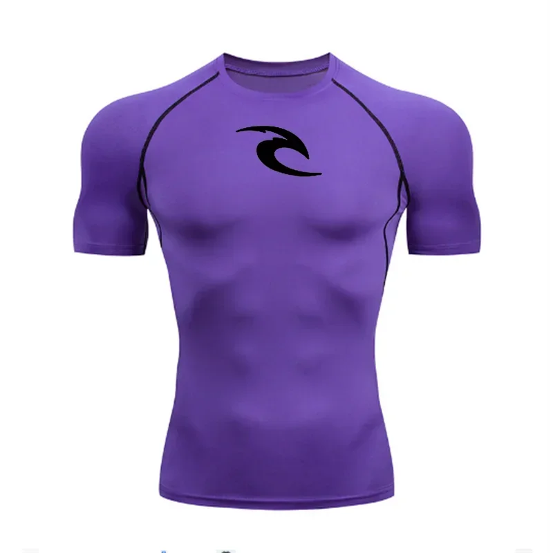 Men's Boxing Training Bottoming Long-sleeved Compression Shirt Outdoor Running Breathable Quick-drying Elastic T-shirt S-3XL