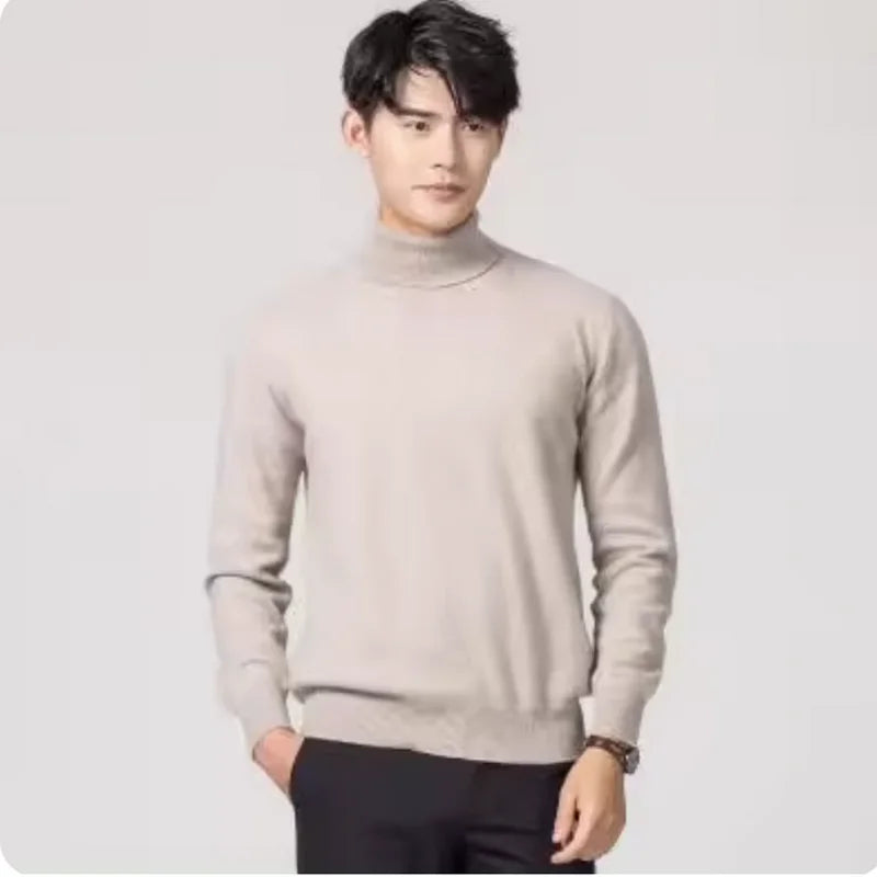 Cashmere turtleneck men sweater clothes for 2024autumn winter jersey hombre pull homme hiver pullover men high neck sweaters