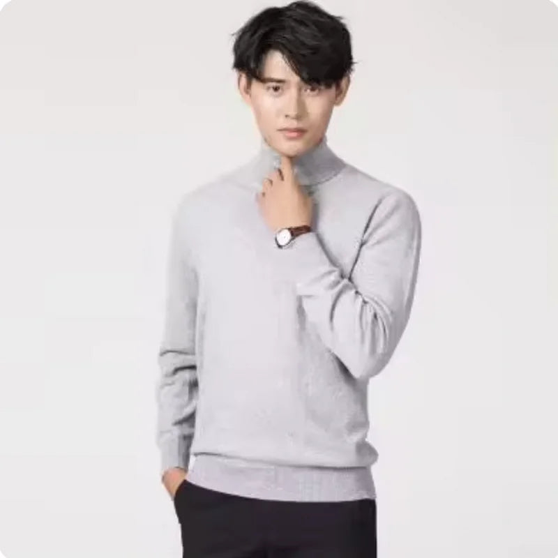 Cashmere turtleneck men sweater clothes for 2024autumn winter jersey hombre pull homme hiver pullover men high neck sweaters