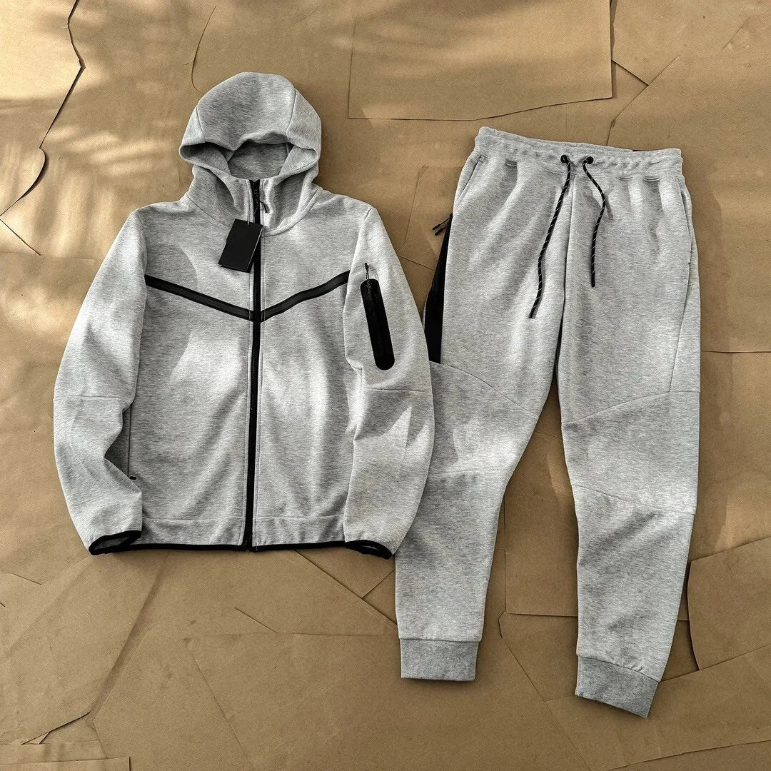 Casual Sportswear Set for Men with Hood Side Zipper Hot Sale Of The Season Style Comfortable Streetwear Chinese Brand AE Stock O