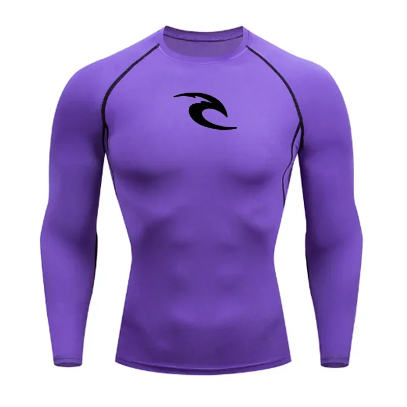 Men's Boxing Training Bottoming Long-sleeved Compression Shirt Outdoor Running Breathable Quick-drying Elastic T-shirt S-3XL