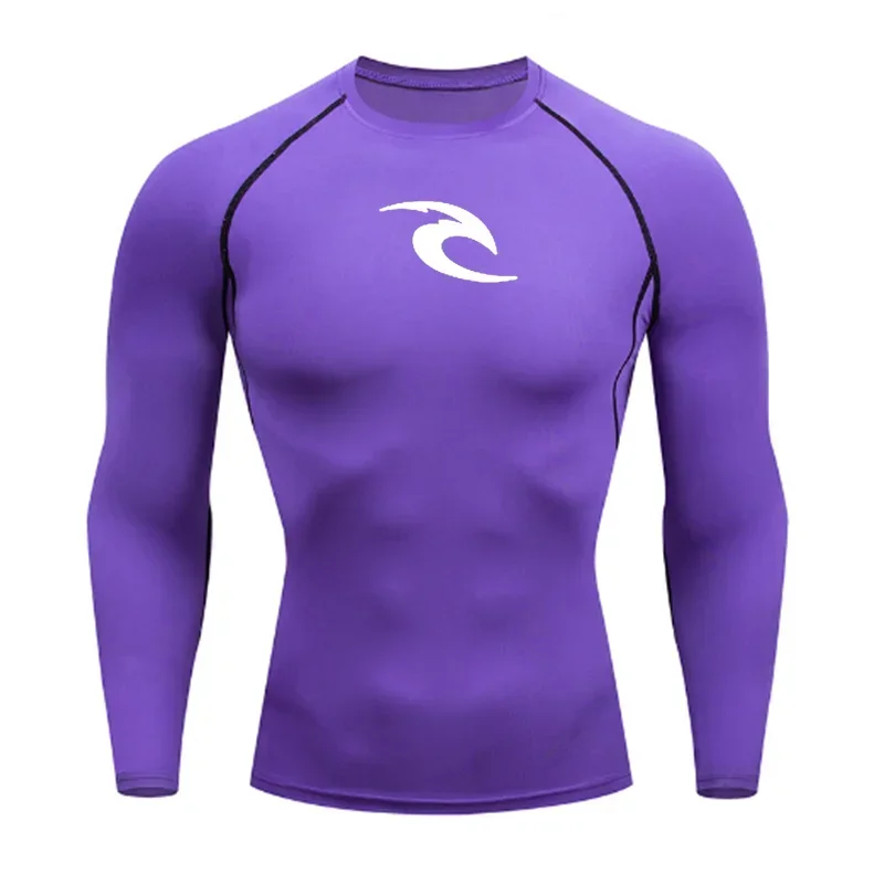 Men's Boxing Training Bottoming Long-sleeved Compression Shirt Outdoor Running Breathable Quick-drying Elastic T-shirt S-3XL