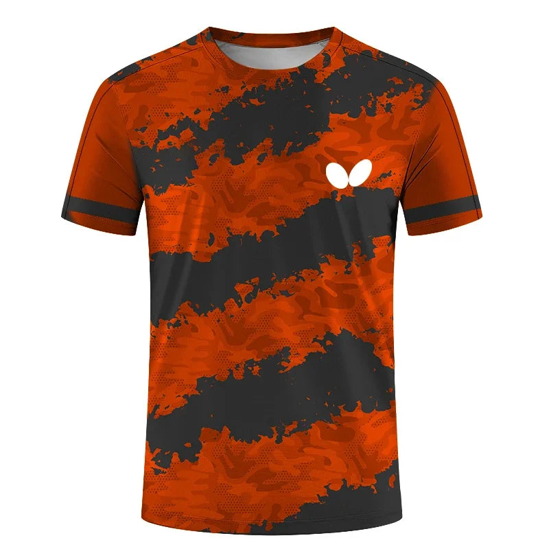 2025 Summer New Men's Round Neck Short Sleeve 3D T-Shirt Quick Dry Ball Dress Print Loose Breathable Comfortable Top