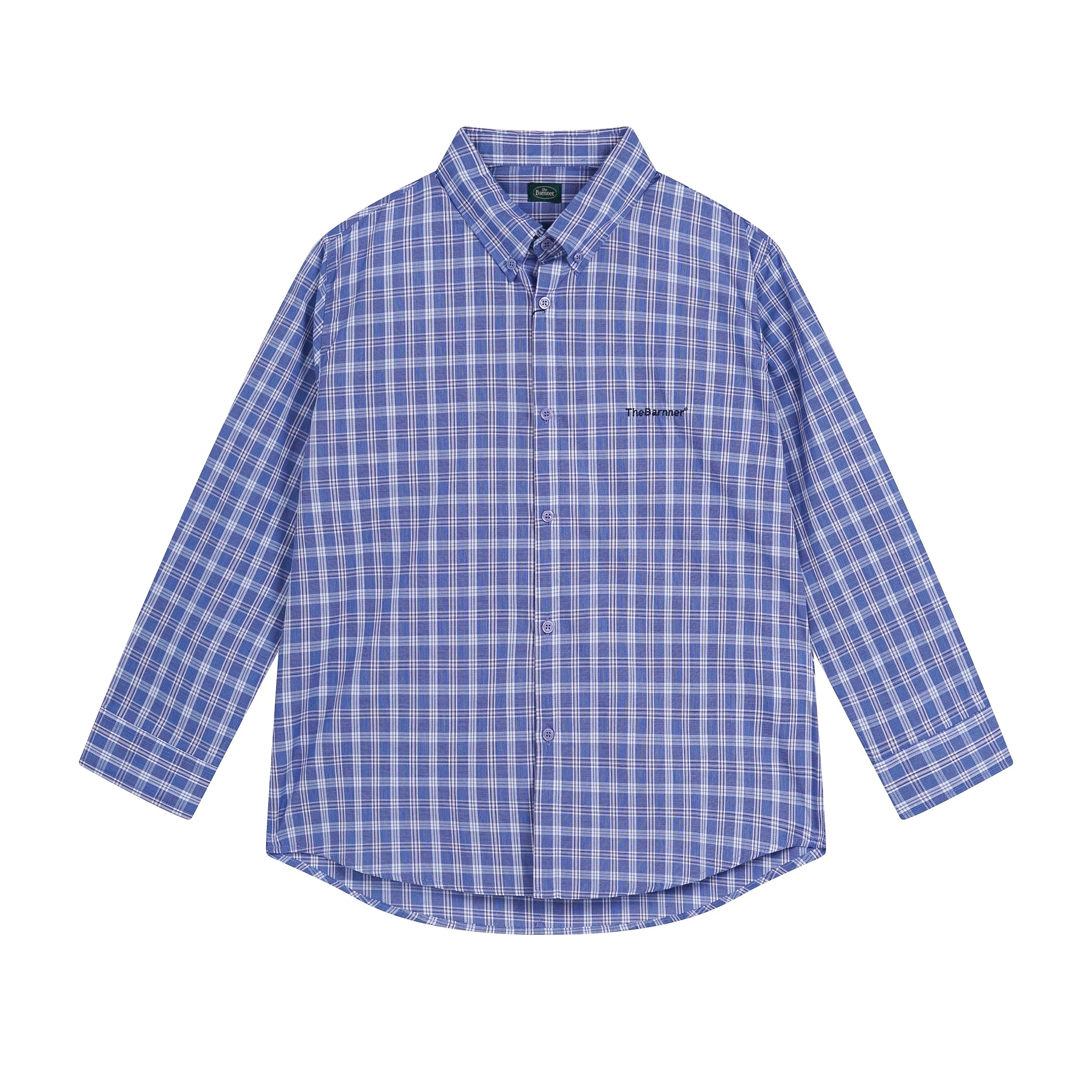 Blue Plaid Casual irt for Women Classic Striped Cotton irt Loose Fit Long Sve UV Protection Chinese Brand the Barnnet