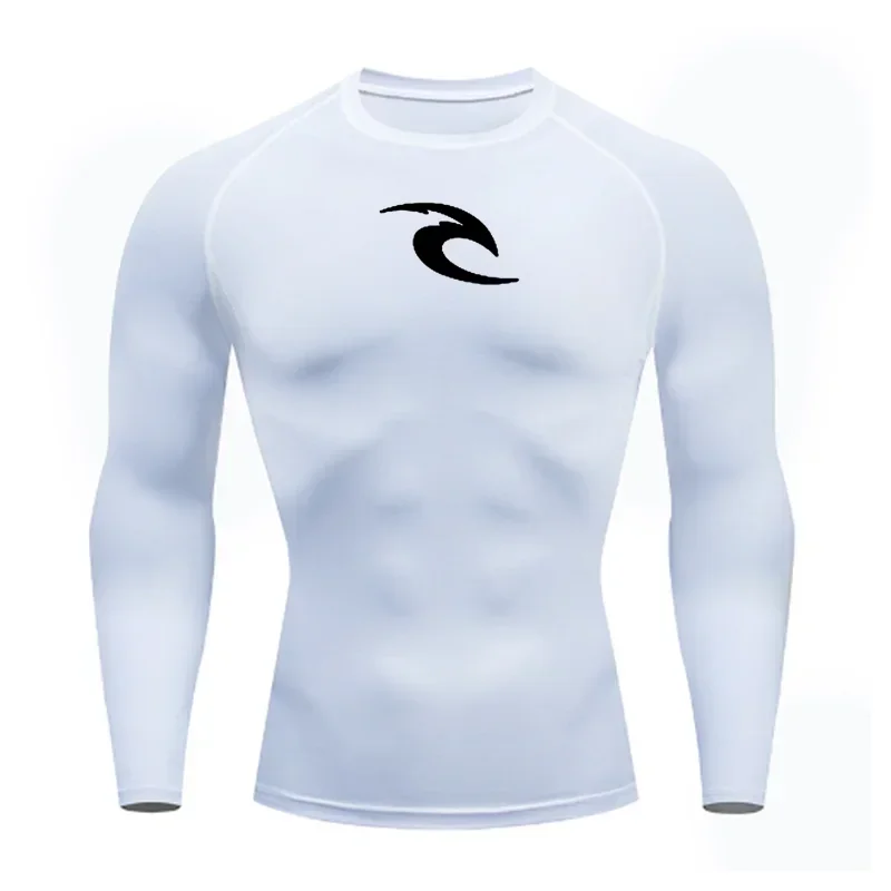 Men's Boxing Training Bottoming Long-sleeved Compression Shirt Outdoor Running Breathable Quick-drying Elastic T-shirt S-3XL