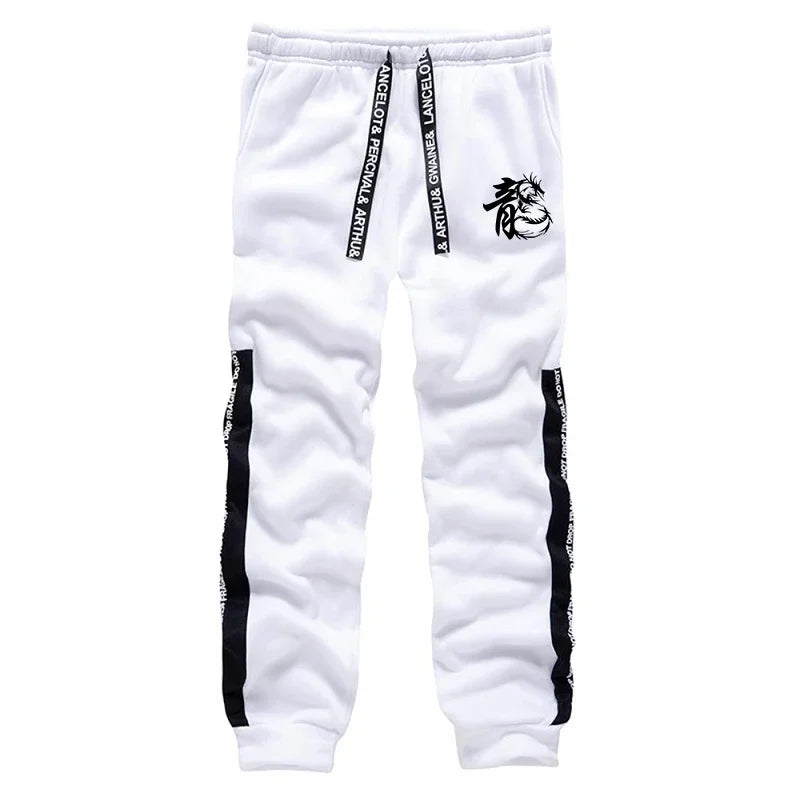 Chinese Dragon Printed Hoodie and Sweatpants High Quality Male Daily Casual Sports Hooded Sweatshirts Jogger Pants Men's Clothes