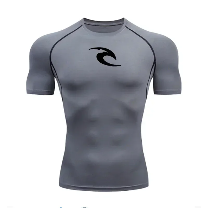 Men's Boxing Training Bottoming Long-sleeved Compression Shirt Outdoor Running Breathable Quick-drying Elastic T-shirt S-3XL