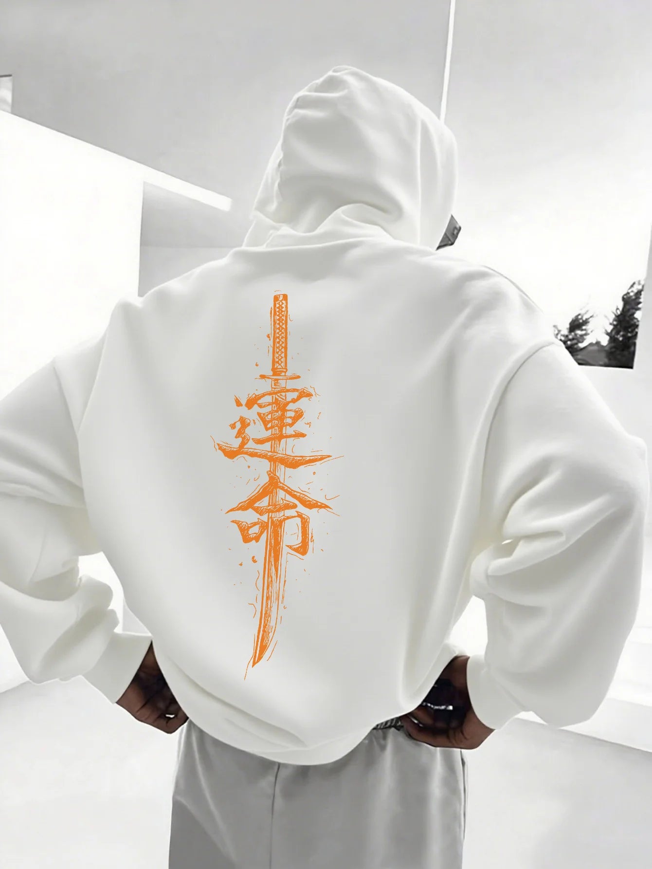 Adult Men's Chinese Character Print Korean Inspiration Style Extremely Popular Warm Loose Trendy Autumn Winter Daily Use Soft