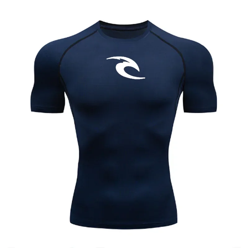 Men's Boxing Training Bottoming Long-sleeved Compression Shirt Outdoor Running Breathable Quick-drying Elastic T-shirt S-3XL