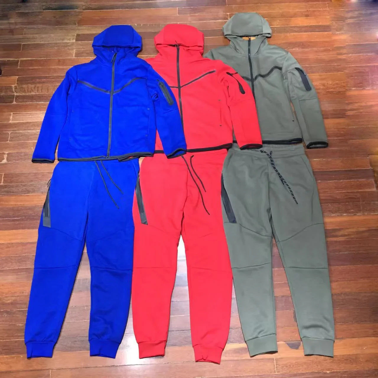 Casual Sportswear Set for Men with Hood Side Zipper Hot Sale Of The Season Style Comfortable Streetwear Chinese Brand AE Stock O
