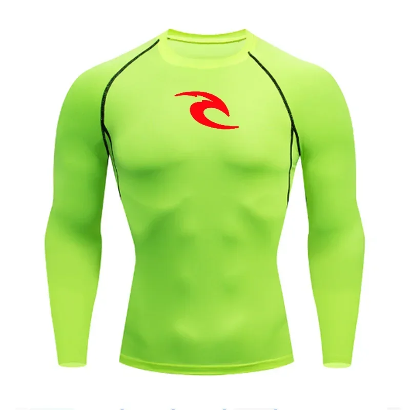 Men's Boxing Training Bottoming Long-sleeved Compression Shirt Outdoor Running Breathable Quick-drying Elastic T-shirt S-3XL