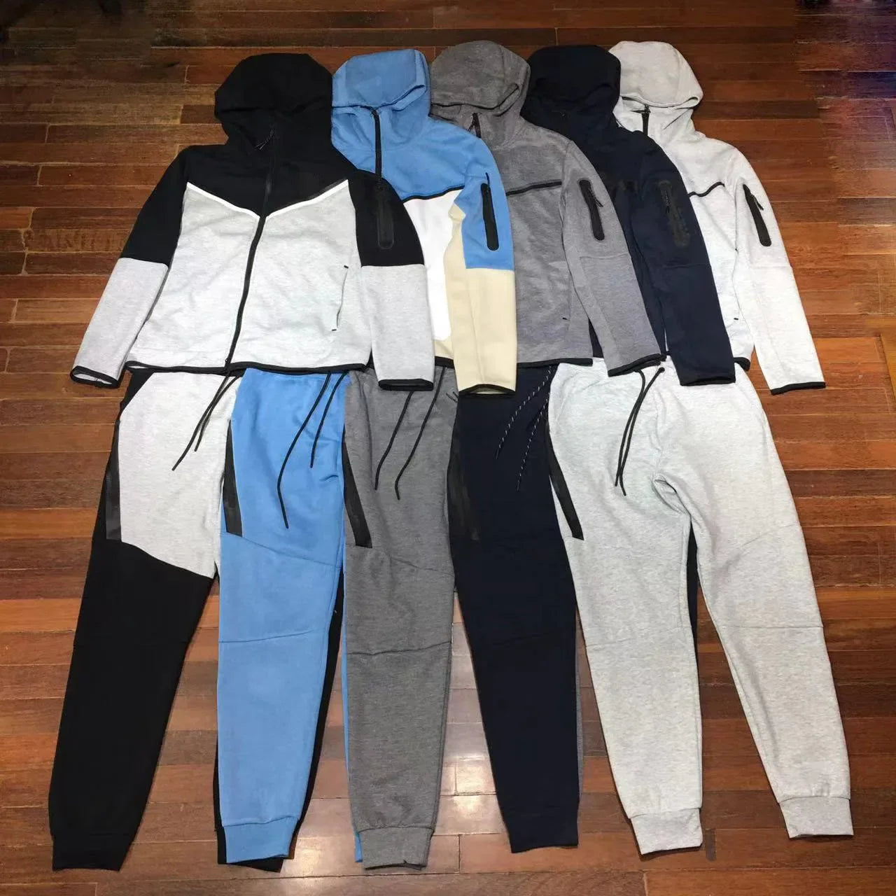 Casual Sportswear Set for Men with Hood Side Zipper Hot Sale Of The Season Style Comfortable Streetwear Chinese Brand AE Stock O